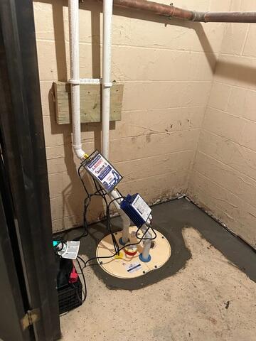 Our TripleSafe Sump Pump was added to efficiently remove water from the basement, offering reliable, high-capacity protection with multiple backup systems to prevent flooding and safeguard the home during heavy rainfall or power outages.