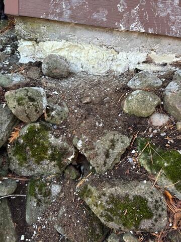 High-density structural polyurethane has been injected to permanently fill the gap. This material seals the area, stops further soil erosion, and provides continuous, stabilized support to the interior slab.