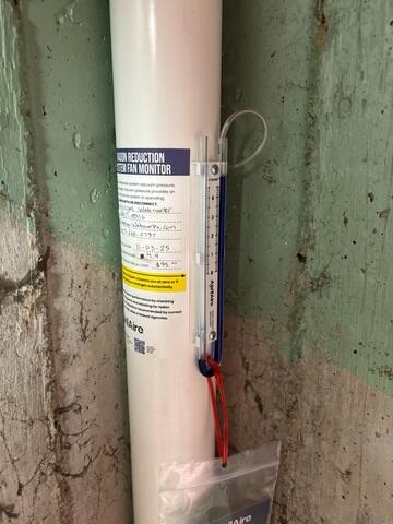 During: Our Radon Sales & Service Technician, Jackson, recommended installing a Radon Mitigation System in the home.