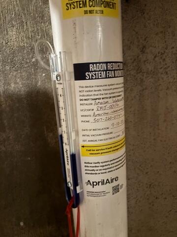 During: Our Radon Sales & Service Technician recommended installing a Radon Mitigation System in the home.