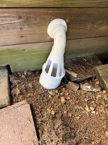 The IceGuard Discharge Line safeguards against exterior backups by directing water away from the home, ensuring proper drainage and preventing future water intrusion around the foundation.