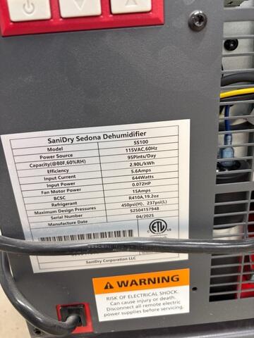 To tackle humidity and prevent mold growth, we installed our SaniDry Sedona Dehumidifier. This system keeps the air dry and healthy by controlling moisture levels, ultimately helping preserve the basement's structural integrity and improving overall indoor air quality.
