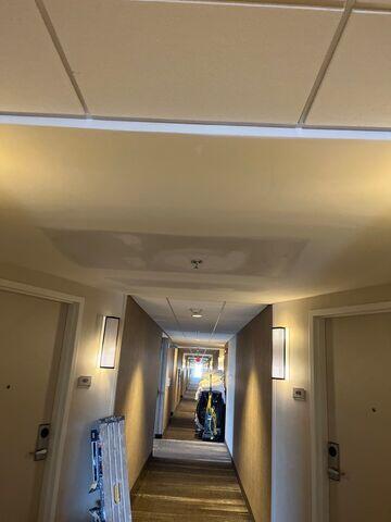 The ceiling once it was repaired prior to paint.