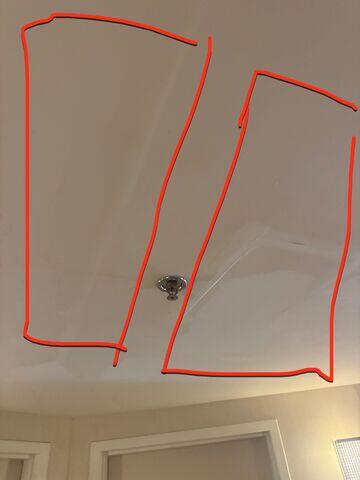 Where the estimator carefully planned for the cut-outs to happen, instead of cutting out one big patch.