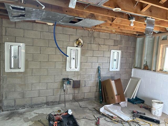 The GeoLock wall anchor have fulled been installed to the interior wall