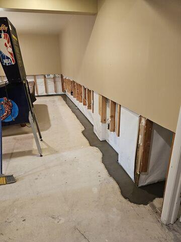 Fresh concrete over the WaterGuard system for a clean, finished look while keeping the waterproofing fully hidden and functional.