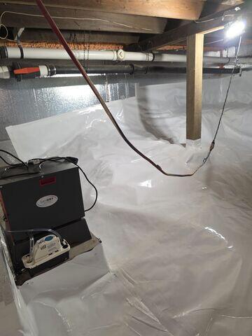 CleanSpace seals the ground and walls to block water seepage and prevent mold growth, while our SaniDry Sedona continuously removes humid air, maintaining optimal dryness.