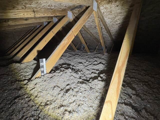 A beautiful, clean, breathing, mold-free attic with fresh cellulose insulation