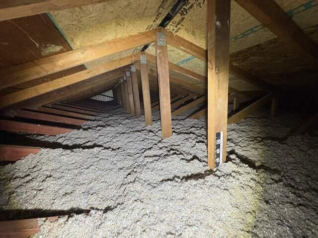 Fresh cellulose, installed to R-49