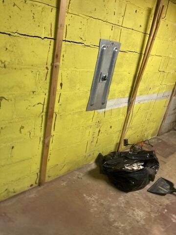 After: The homeowner was given peace of mind knowing their cracked foundation was secured.