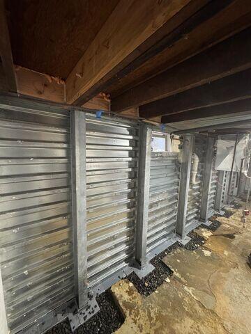 Everbrace was installed on the walls to keep the structure secure and prevent the walls from bowing further.