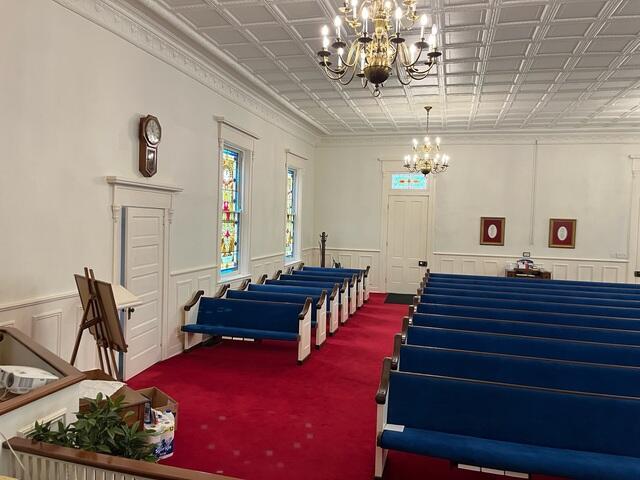 This was what the historic church looks like on the first floor. It was a very beautiful building, and the Trustees of the church wanted it preserved.