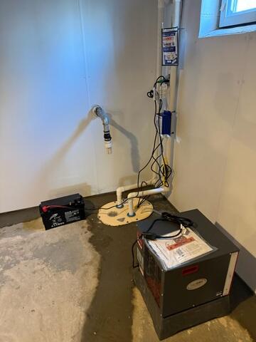 TripleSafe was installed to provide the homeowner with the ultimate support with its three pumps; one primary pump, one secondary pump, and a battery-powered pump. SaniDry Sedona was placed to get rid of any lingering humidity in the air.