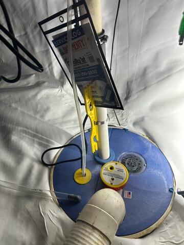 We installed our SuperSump Premier Sump Pump to guarantee continuous, reliable water removal from the crawl space. This heavy-duty system ensures that any collected moisture is quickly and efficiently pumped out, preventing standing water and protecting the encapsulation system.