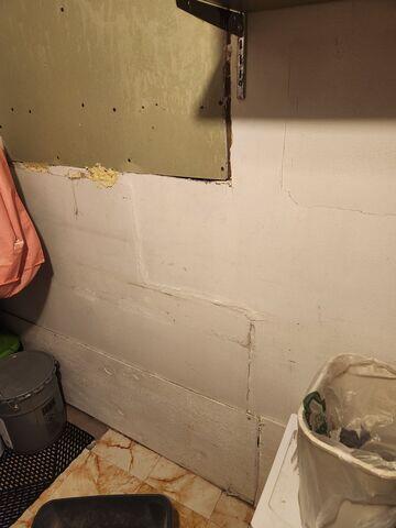 The foundation walls showed signs of movement