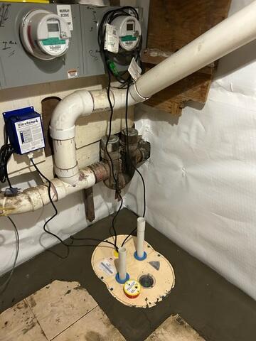 To ensure reliable water removal in all conditions, we added our TripleSafe Sump Pump. With three layers of protection, including a battery backup, this system keeps the basement dry even during power outages or heavy storms.