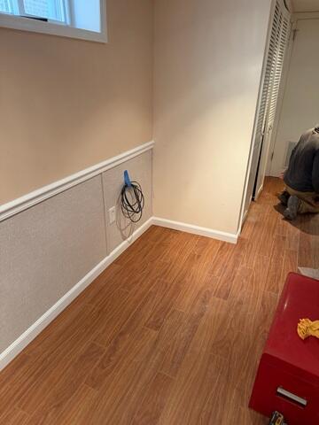 Lastly, the crew installed EverLast Wall Panels and ThermalDry Elite Flooring to create a durable, mold-resistant, and fully waterproof finishing foundation, giving the homeowner a clean, attractive, and long-lasting surface perfect for their finished basement plans.