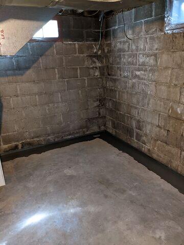 The flooring was restored with concrete