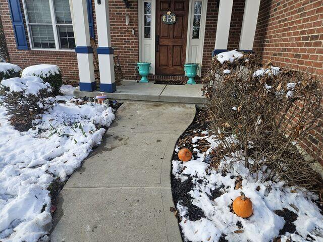 This photo was taken after we finished the project. The concrete was lifted and leveled, and the joints and the surfaces of the concrete were sealed.