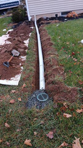 LawnScape was installed on the lawn to release the floodwater from the basement without affecting the home's foundation.
