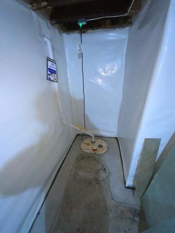 CleanSpace was installed on the walls to seal out moisture, humidity, and odors.