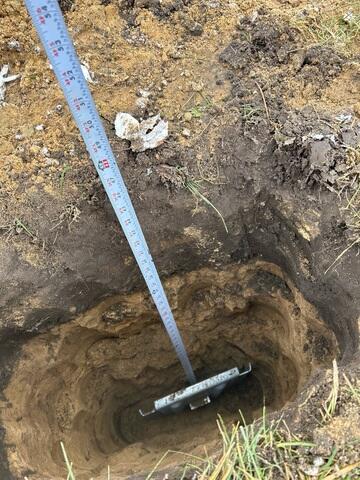 During: Our Foreman, Kiko, and his crew secured 20 GeoLock Wall Anchors on the damaged walls.