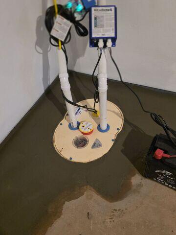 TripleSafe was installed in the corner to provide three layers of protection from floodwater in the basement.
