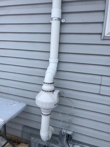 After: The homeowner was given peace of mind knowing their radon risk was reduced.