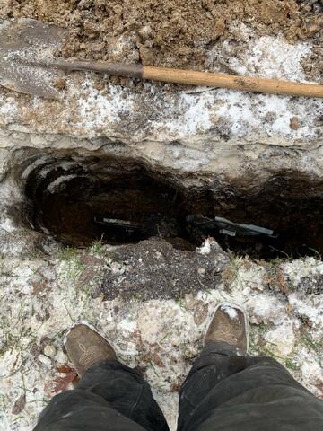 During: Our Foreman, Ryan, and his crew recommended installing GeoLock Wall Anchors along the foundation.