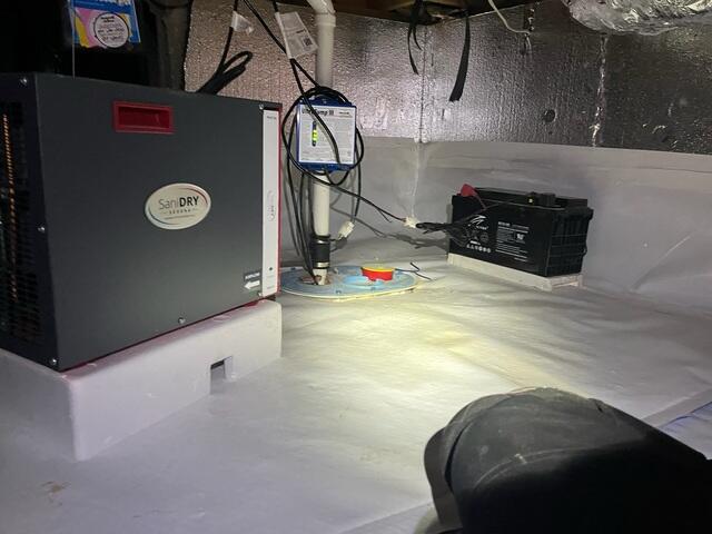 SaniDry Sedona was placed in the crawl space to maintain healthy humidity levels while filtering out mold spores and dust.