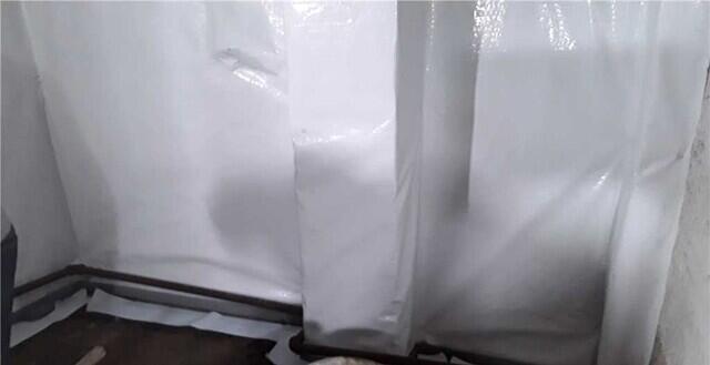 CleanSpace was installed on the walls to seal out moisture, humidity, and odors.