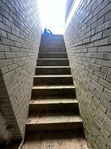Bowing walls in basement entryway