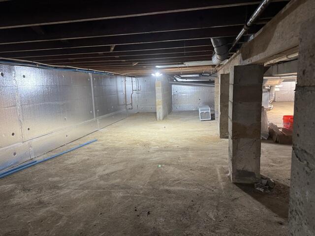 SilverGlo was applied to the walls to insulate.