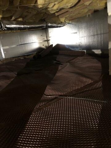 Silverglo installed and drainage matting.