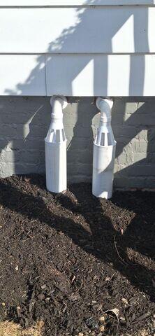 IceGuard prevents sump pump discharge lines from freezing or becoming blocked. If the line clogs, water is safely released through the IceGuard openings, protecting the basement from backup flooding.