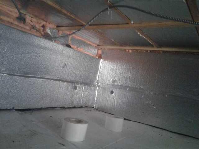 SilverGlo Insulation Panels were added to provide an extra layer of protection against moisture while improving the crawl space's energy efficiency.