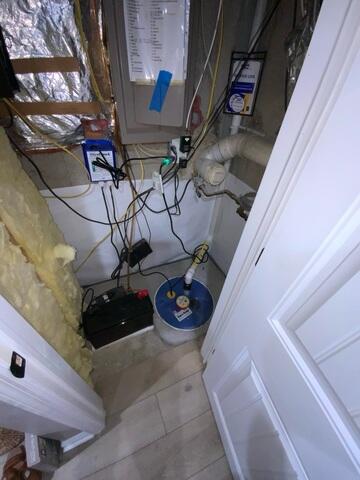 SuperSump was installed in the closet to protect the area from flooding.