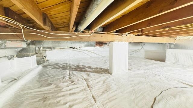 CleanSpace is a durable, reinforced liner that seals crawl space floors and walls to block out ground moisture and humidity. It helps prevent mold, musty odors, and structural damage while creating a clean, bright, and dry crawl space.