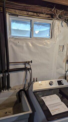 CleanSpace is a moisture-resistant wall covering that seals basement walls and blocks water vapor from entering the space. It helps create a cleaner, brighter, and more controlled basement environment.