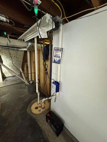 The TripleSafe Sump Pump was installed to provide reliable and continuous water removal, even during heavy storms or power outages.