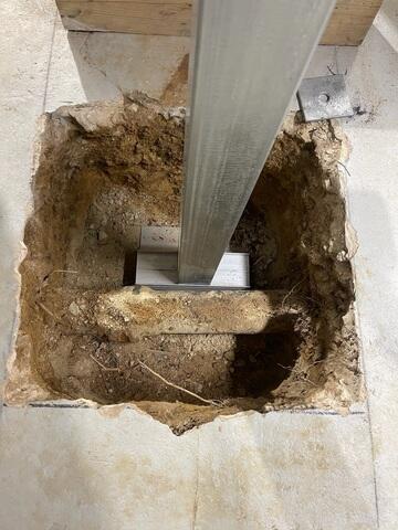 During: Our Forman, Raul, and his crew installed two SmartJacks along the already installed supplemental beam.