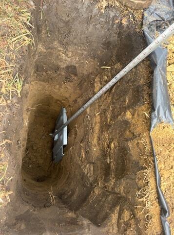 During: Our Foreman, Raul, and his crew secured the GeoLock Wall Anchors on the struggling walls.