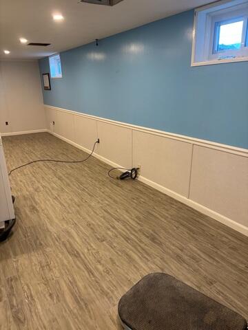 EverLast Wall Panels were installed to protect the basement walls from moisture damage while creating a clean, finished appearance. Unlike traditional wall materials, EverLast panels are completely inorganic, meaning they won't absorb water, rot, or support mold growth.