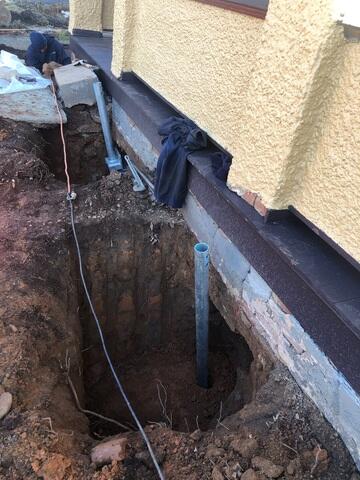 Place Push pier system in the ground.