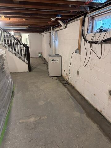 Our SaniDry Dehumidifier was also added to control excess moisture in the air and improve overall basement air quality.