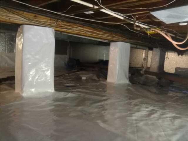 CleanSpace was used to encapsulate the crawl space to seal off any moisture and odors.