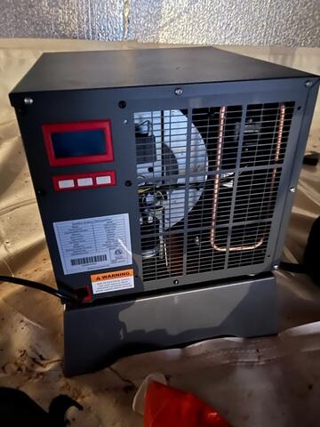 SaniDry Sedona was placed in the crawl space to eliminate humidity in the air.