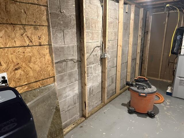 Area before we installed  cleanspace vapor barrier and the waterguard subfloor drainage system