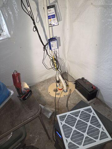TripleSafe was installed to provide the ultimate protection against water intrusion with its three layers of protection; one primary pump, one secondary pump, and an UltraSump battery pack. This made sure the basement stayed nice and dry even during emergency situations such as power outages.