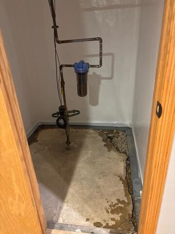 During: Our Foreman, Diego, and his crew successfully secured all the products in the basement.